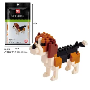 매직 미니 블록 세트 조립 동물 새 강아지 말 호랑이 물고기 다이아몬드 브릭 빌딩 장난감 만화 반려동물 장식품 선물 - Product Image 5