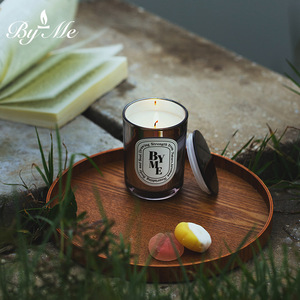 Nueva Decoración 2026, Vela Aromática de Cera de Soya en Frasco de Vidrio Electrochapado, Etiqueta Privada Personalizada al por Mayor, Tapa Metálica de Lujo, Hecha a Mano, Aroma Halloween - Product Image 2