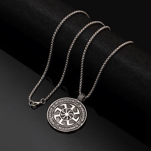 Adjustable Ancient Skull <b>Compass</b> Needle Charm Pendant Necklace Stainless Steel <b>Chain</b> for Men-Hip Hop Style Punk Jewelry - Product Image 4