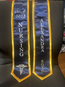 Benutzer definierte Stickerei Graduation Stoles Benutzer definierte personal isierte Schärpe Benutzer definierte Test Stola - Product Image 4