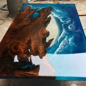 Uv kháng thấp Mùi 2:1 nghệ thuật đúc nhựa Epoxy kit pha lê rõ ràng với thêm sâu đổ (2-4 inch) cho chế biến gỗ bong bóng miễn phí - Product Image 1