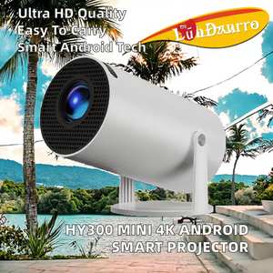 โปรเจคเตอร์พกพา KSW รุ่น HY300 ฉายภาพ LED ขนาดพกพา ระบบ Android 11/12/13 สมาร์ท 5G WIFI 1+8GB 4K สำหรับโฮมเธียเตอร์ ธุรกิจ สำนักงาน การศึกษา - Product Image 2