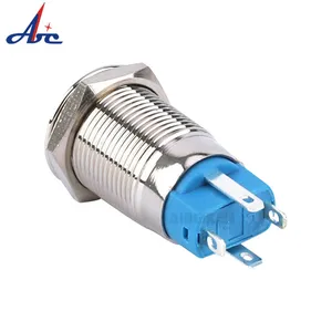 Interrupteur de démarrage et d'arrêt à bouton métallique de réinitialisation de 12mm avec lumière LED DC 5 12 24 V petit bouton interrupteur étanche et anti-poussière - Product Image 1
