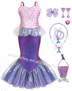 Vestido de princesa para niña de 3 a 8 años, disfraz de sirena para niños, Cosplay, ropa de fiesta de cumpleaños de carnaval, vestido de sirena - Product Image 5