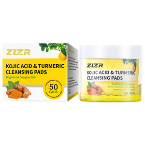 Almohadillas limpiadoras de cúrcuma con ácido kójico, almohadillas de algodón exfoliantes para limpieza profunda, cuidado hidratante de la piel para la limpieza diaria del rostro - Product Image 5