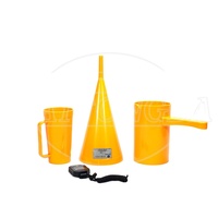 Viscosímetro de Embudo Haitongda Marsh Modelo MLN-4, Vaso de Plástico Amarillo, Alta Precisión 1%, Protección IP55, 1 Año de Garantía