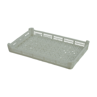 Plateau en plastique perforé en HDPE de qualité alimentaire, empilable, pour la conservation des fruits de mer et de la viande, ventilé, pour congélation rapide individuelle (IQF)