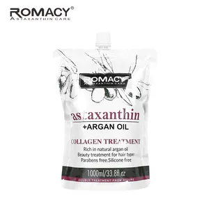 Venta al por mayor Romacy 1000ML Cuidado del cabello Tratamiento profesional de aceite de argán Colágeno Queratina Mascarilla para el cabello
