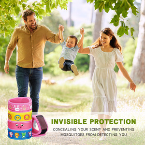 Bracelet anti-moustiques réutilisable, 2 coussinets inclus avec des huiles essentielles, protection d'un mois, sans DEET - Product Image 2