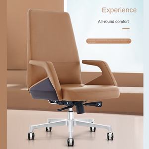 आधुनिक चमड़े की कुर्सी सम्मेलन कोई कैस्टर मध्य बैक क्लाइंट कुर्सी सम्मेलन कक्ष फर्नीचर आगंतुक कार्यालय कुर्सी - Product Image 5