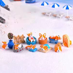 Estilo <span class=keywords><strong>de</strong></span> vacaciones Hawaiano DIY mascota perro paraíso 3D Animal resina cabujón dibujos animados casa <span class=keywords><strong>de</strong></span> muñecas miniatura decoración del hogar juguetes arte tema - Product Image 3