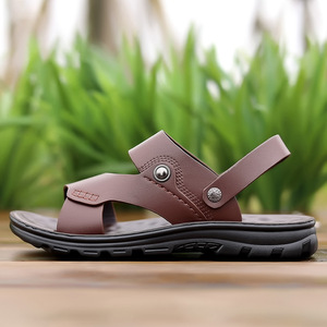 Sandalias de Verano para Hombre con Tiras Cruzadas, Punta Abierta, Parte Superior de PU, Suela de Goma Antideslizante, Zapatos Casuales de Playa - Product Image 4