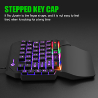 Teclado para Juegos LIMEIDE GK103S de 40 Teclas para Una Mano, 5 Teclas Multimedia, Teclas Escalonadas para PC, Móvil, PUBG, FPS