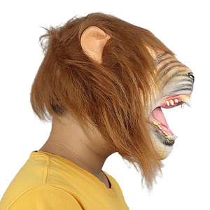 <span class=keywords><strong>Maschera</strong></span> in Latex a Forma di Testa di <span class=keywords><strong>Leone</strong></span> per Halloween, <span class=keywords><strong>Maschera</strong></span> Integrale Spaventosa e Divertente per Giochi di Ruolo, Costume per Natale, Club, Festival, Feste, Accessorio per Travestimenti da Leopardo - Product Image 5