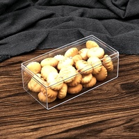 Boîtes de rangement rectangulaires en plastique durables et écologiques avec couvercles pour l'emballage des bonbons, des biscuits, des gâteaux et des desserts Expédition rapide