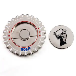 批发企业礼品高尔夫创意金属免费设计高尔夫球标记3d硬币
