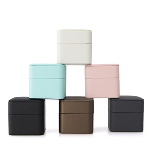 Drawer <b>Box</b> Base an Lid Packaging New Creative PU Leather LED Light Valentine's Day Proposal Ring <b>Box</b> with Loupe Factory - Product Image 2