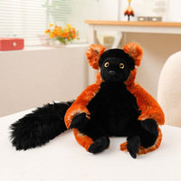 Peluche Lémur de Simulation Personnalisable, Jouets Animaux Singe Gorille, Rembourrés en Coton PP de Haute Qualité, Cadeau, Ornement, Coussin