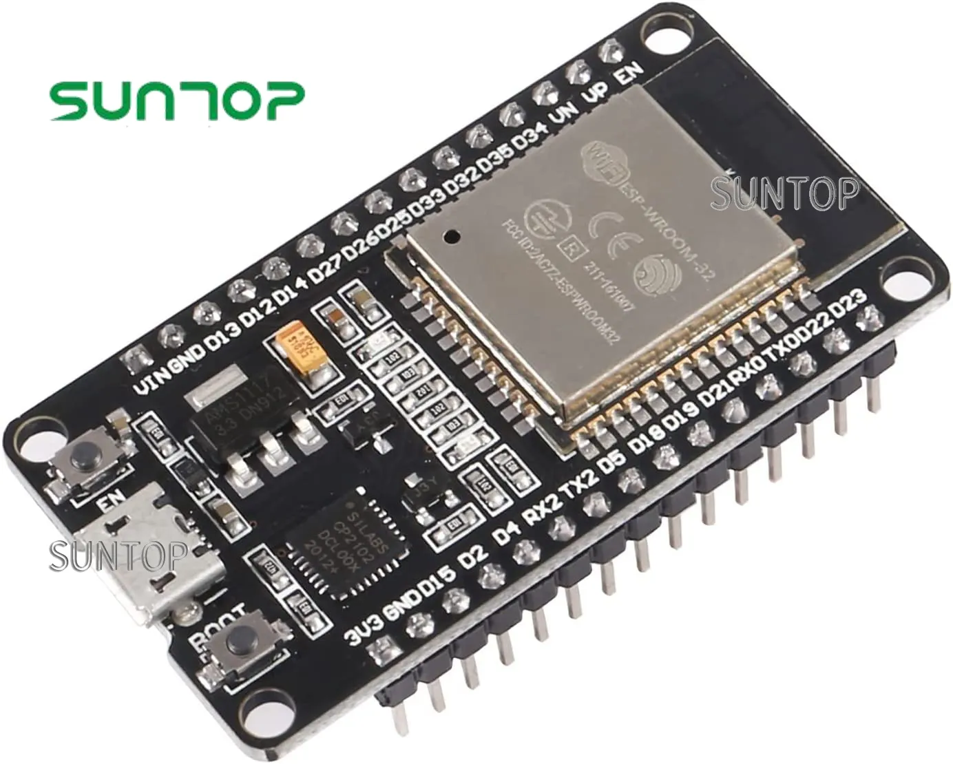 Carte de développement ESP32 ESP-WROOM-32 2.4 GHz WiFi et Bluetooth double core microcontrôleur ESP-WROOM-32 puce