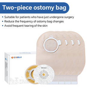 Zodolo pasokan pabrik kulit nyaman dua bagian kontrol bau kantong dapat dikeringkan kantung Stoma kolostomi untuk perawatan Stoma - Product Image 5