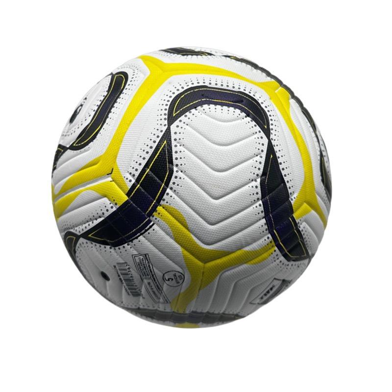 Premier league white with yellow and black leather