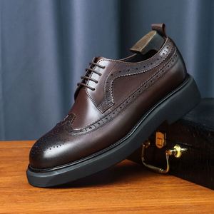 Chaussures en cuir pour hommes, authentiques, britanniques, personnalisées, formelles, à lacets, décontractées, sportives - Product Image 5