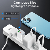 Schitec Wholesales Chargeur mural USB-C 20W à charge rapide avec câble USB-C 60W pour la charge d'appareils mobiles