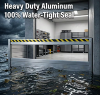 Barrera Modular Contra Inundaciones de Aleación de Aluminio, Apilable y Desmontable, Puerta Contra Inundaciones para Sótanos Residenciales y Entradas de Autos, Barrera de Protección Contra Inundaciones