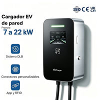 Caricatore EV AC da 7 a 22kW Montato a Parete con Corrente Regolabile Intelligente per Uso Domestico e Commerciale, Garanzia di 18 Mesi, OEM