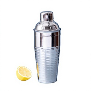 Coctelera de Acero Inoxidable Martillado en Tono Plateado Nestroots, Diseño Atractivo, Mezclador de Bebidas Profesional para Bartenders, en Oferta - Product Image 1