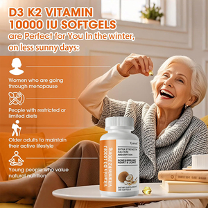 Suplementos Nutricionales para Adultos OEM/ODM, Apoyo para la Salud de Huesos, Corazón y Articulaciones, Vitamina D3 K2 en Cápsulas Blandas, Dosis Personalizable, Bajo en Azúcar - Product Image 3