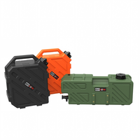 Seau d'eau rotomoulé LLDPE 22L grande capacité avec logo personnalisé, poignée et robinet, écologique, pour camping extérieur
