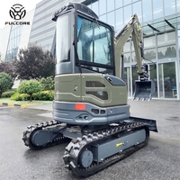 Mini-excavatrice homologuée CE FULCORE, machine de micro-excavation, moteur EPA, 2,8 tonnes, petite pelle à vendre