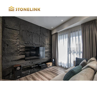 Panneau mural en pierre artificielle moderne de luxe en PU, un panneau pour une murale, revêtement décoratif en polyuréthane pour hôtels