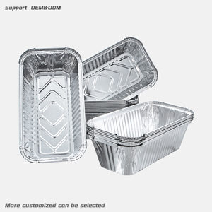Conteneur en <span class=keywords><strong>aluminium</strong></span> alimentaire de 1600 ml, barquettes à emporter en <span class=keywords><strong>aluminium</strong></span>, plateau rectangulaire en <span class=keywords><strong>aluminium</strong></span> avec couvercle - Product Image 1