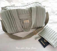 Personal isierte Velvet Weekender Overnight Duffle Bag mit geste ppter Sport reisetasche mit kleiner Tasche