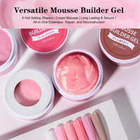 R S Nail Gel Constructeur Mousse Nude 6 Couleurs Texture Crémeuse Sans Débordement Longue Durée 30 Jours Extension d'Ongles Gel Dur