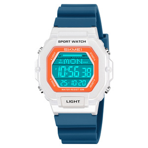 Skmei Sport Watch Digital Men Women 50M Water Resistant Led Light Alarm Clock Multifunctional Student Watch Tpu Strap - Product Image 2