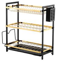 Égouttoir à vaisselle moderne en métal, à prix abordable, pour porte d'armoire de cuisine, avec étagère de rangement