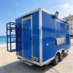 Remorque de cuisine mobile en fibre de verre la plus populaire, camion de vente de nourriture avec service de bonbons - Product Image 5