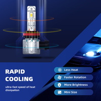 Ampoules LED MCY 4200LM 6500K Blanc Xénon Mini HB4 H8 Remplacement Feux Antibrouillard Nouveau Étanchéité IP67 Ajustement Universel Angle de Faisceau 270°
