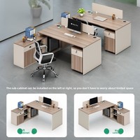 Ensemble de bureau et chaise pour deux personnes avec écran, design moderne minimaliste en bois, en forme de barre