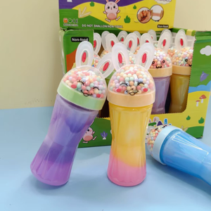 Botellas de Slime de Conejitos Coloridos con Perlas, Juguete de Plástico para Niños de 2 a 4 Años, Set de Accesorios de Plastilina Unisex - Product Image 1