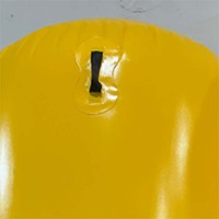 Bouée flottante cylindrique gonflable en PVC avec logo personnalisé, bouée de marquage gonflable jaune pour course de natation en eau libre, événement maritime
