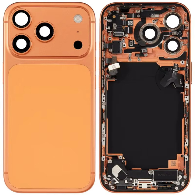 Original Back Full Housing for iPhone 17Pro 17 Pro Max With Charging Cable+NFC Wireless Charging Coil+Camera Control Button