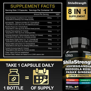 OEM ODM 올인원 1 보충제 실라지트 Fulvic 미네랄 바다 모스 Ashwagandha <span class=keywords><strong>Rhodiola</strong></span> <span class=keywords><strong>Rosea</strong></span> 붕소 과산 캡슐 남성용 - Product Image 2