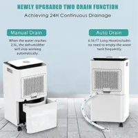 Déshumidificateur d'air intelligent Tuya portable et mobile MC10-5080 10L/12L/jour avec Wi-Fi