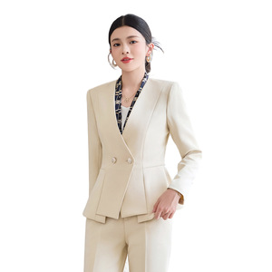 Women's Suit <b>Set</b> Polyester Full Sleeve Anti-Wrinkle <b>Office</b> Lady Spring Formal Wear For Teachers Medical Clinic Managers - Product Image 5