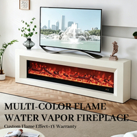 Cheminées électriques, chauffage électrique pour cheminée, insert de cheminée décoratif intelligent moderne, flamme simulée pour chauffage d'hiver à télécommande