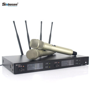 Microphone sans fil professionnel UHF à 2 canaux, haute qualité, véritable diversité dynamique - Product Image 5